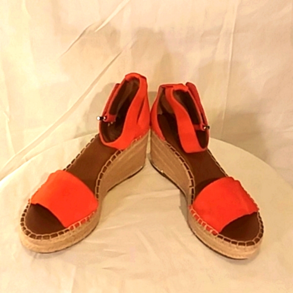 Franco Sarto Orange Espadrille Wedges